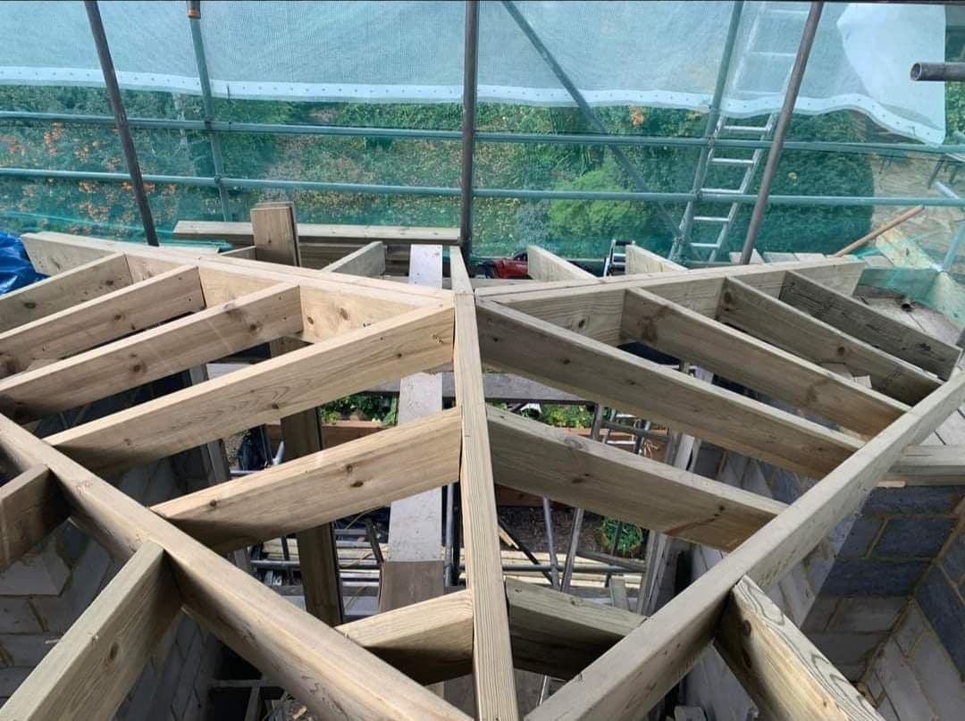 Extension Roof Under Construction