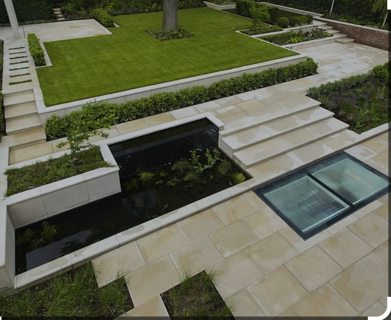 Garden Pond, Aerial View
