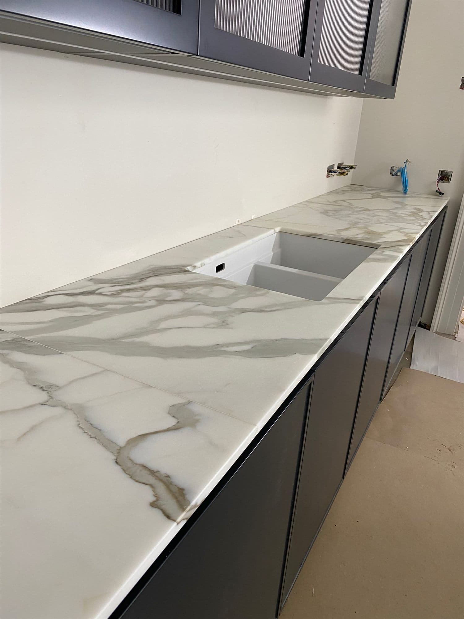 Finished bespoke kitchen with French doors onto the garden — project example 2